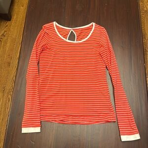 Columbia Omni-Wick red/ white striped long sleeve t-shirt size XS